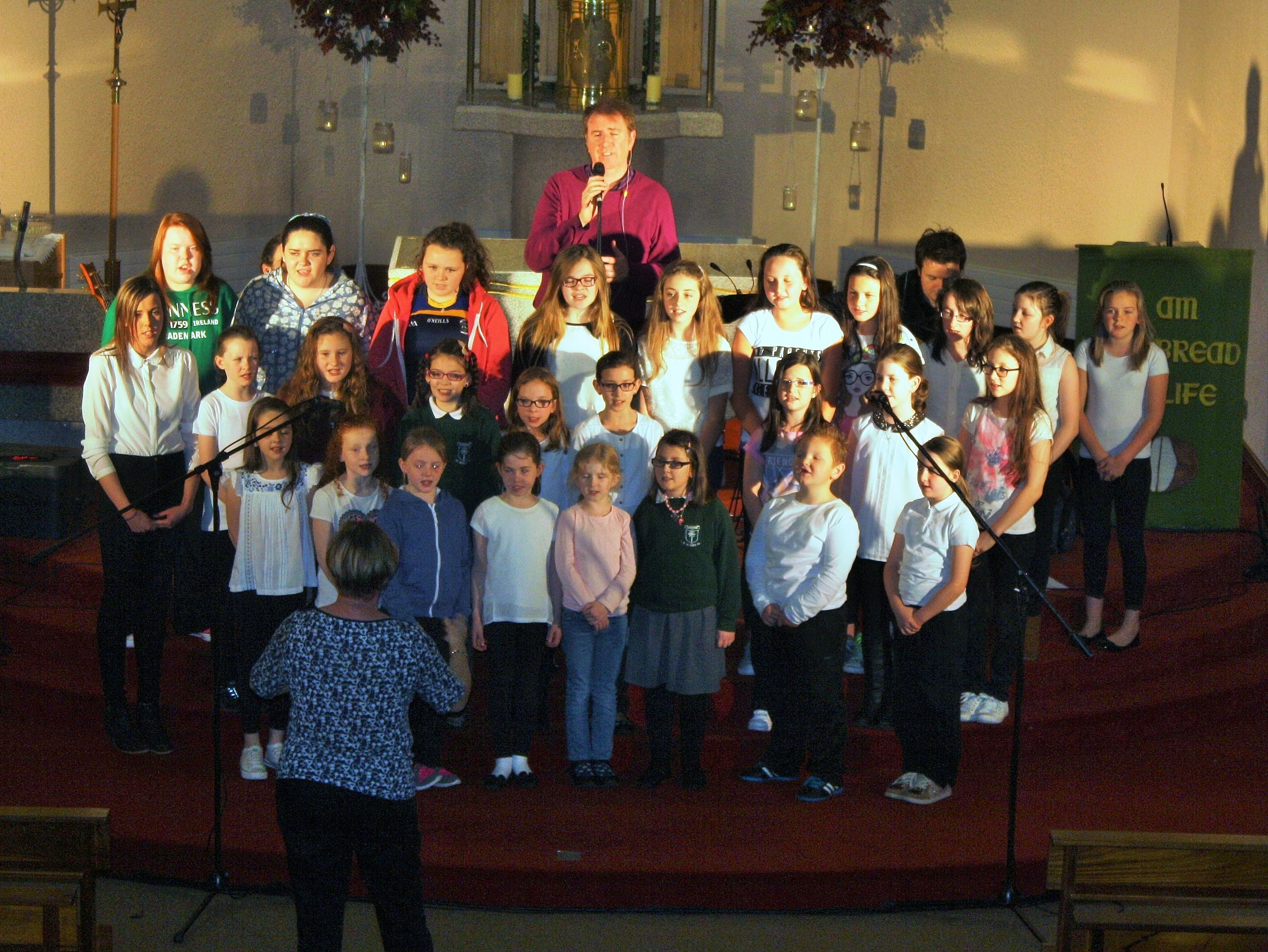 St Mary's Folk Choir with Fr Liam Lawton